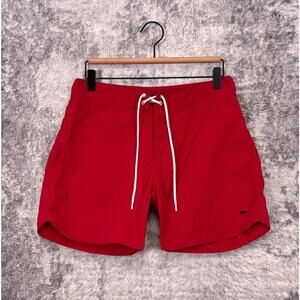 Pilgrim Surf Supply Board Shorts Small Mens Red Nylon Swim